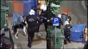 Θεσσαλονίκη: Σκύλος πάει να ΑΡΠΑΞΕΙ αστυνομικούς που αυθαιρετούν κατά του ιδιοκτήτη του – ΒΙΝΤΕΟ