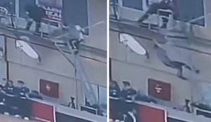 Καλύβια: Τα είδε όλα δημοσιογράφος που πήγε να πάρει θέση για μετάδοση αγώνα και έπεσε από σκάλα, vid