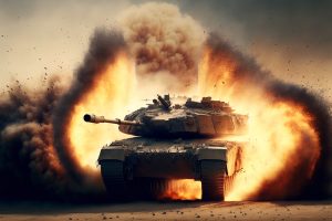 Abrams δέχεται καίριο χτύπημα και εκρήγνυται, vid