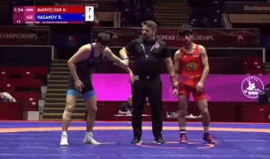 Κομπλεξική αντίδραση Αζέρου αθλητή πάλης όταν έχασε από Αρμένιο, δείτε το ΒΙΝΤΕΟ