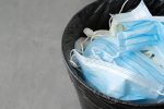 used-infectious-masks-medical-glove-trash-bin
