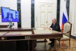 Russian President Vladimir Putin attends the Security Council meeting in Moscow