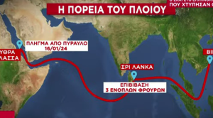 Εικόνες μέσα από το ελληνόκτητο πλοίο που χτυπήθηκε από αντάρτες στην Ερυθρά Θάλασσα, vid