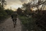 Ukrainian servicemen at the front line near Chasiv Yar in the Donetsk region