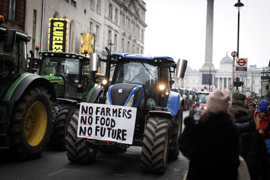 Farmers protest against inheritance tax changes in London