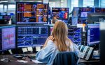 Employees in the trading room