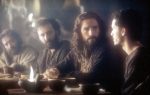 Actor Jim Caviezel (3-L) as Jesus