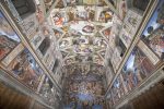 An interior view of the Sistine Chapel