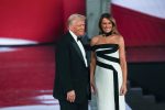 US President Donald Trump (L) and First Lady Melania Trump