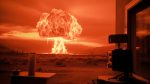 View of apocalyptic nuclear bomb explosion mushroom