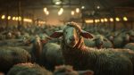 Photorealistic sheep farm