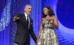 US President Barack Obama (L) and First Lady Michelle Obama