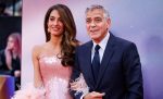 Amal Clooney (L) and US actor George Clooney