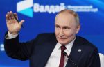 Russian President Vladimir Putin speaks