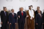 Turkish President Recep Tayyip Erdogan, Egyptian President Abdel Fattah al-Sisi, US President Donald Trump, Emir of Qatar Cheikh Tamim ben Hamad al-Thani, King Abdullah II of Jordan