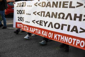Σε εξέλιξη το αγροτικό συλλαλητήριο έξω από το υπουργείο Αγροτικής Ανάπτυξης και Τροφίμων