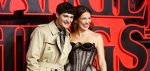S actor Noah Schnapp (L) and British actor Millie Bobby Brown (R) arrive at ‘Stranger Things’ season 5