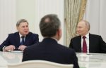Russian President Vladimir Putin and Russian Presidential Aide Yury Ushakov meet with US Presidential Envoy Steve Witkoff