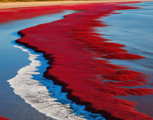 Εντυπωσιακές εικόνες από το Ιράν: Η βροχή “έβαψε” κόκκινη τη θάλασσα στο νησί Ορμούζ, vid