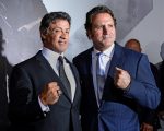 Sylvester Stallone (L) and brother, US actor Frank Stallone