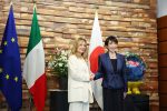 Italy's Prime Minister Georgia Meloni and Japan's Prime Minister Sanae Takaichi