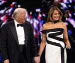 President Donald Trump (L) and First Lady Melania Trump
