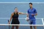 Aryna Sabalenka of Belarus and Novak Djokovic