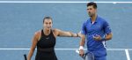 Aryna Sabalenka of Belarus and Novak Djokovic
