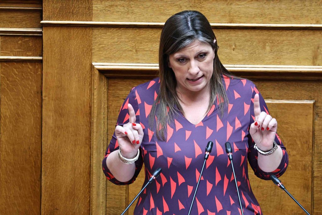 Ζ. Κωνσταντοπούλου: Να συγκληθεί άμεσα η Βουλή για την Εξωτερική Πολιτική και την Εθνική Στρατηγική