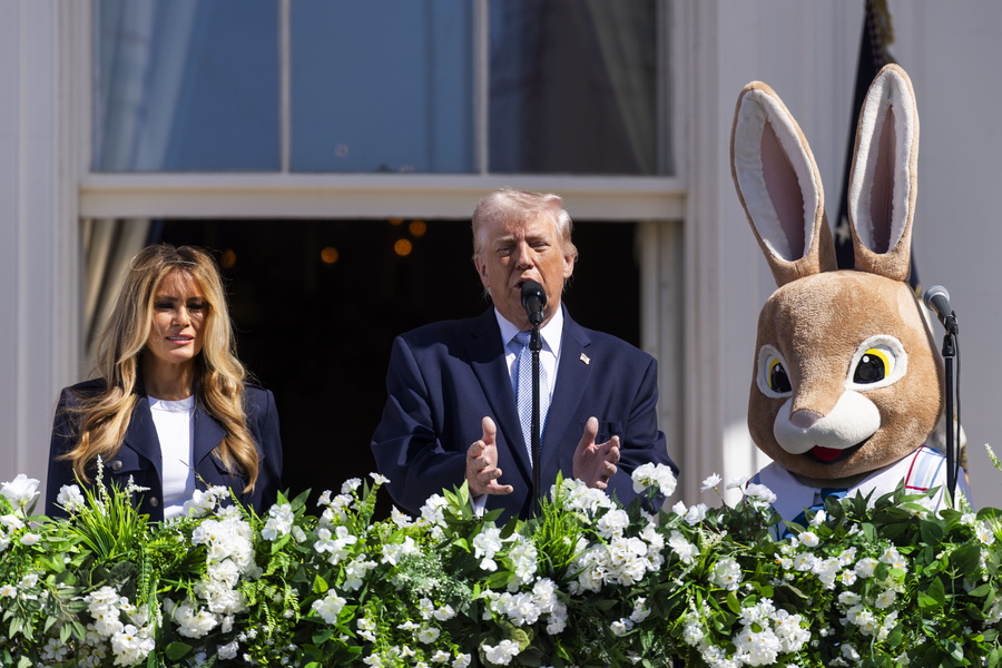 US President Donald Trump and First Lady Melania Trump