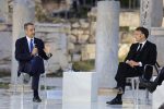 Ο Κυριάκος Μητσοτάκης με τον Εμανουέλ Μακρόν