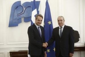 Ο Κ. Μητσοτάκης συναντήθηκε με τον αντιπρόεδρο της Παλαιστινιακής Αρχής