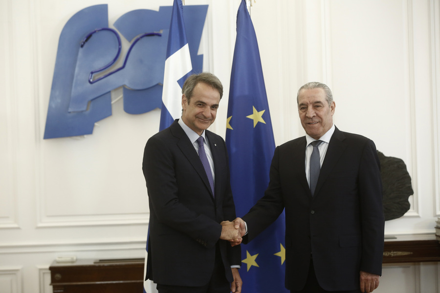 Ο Κ. Μητσοτάκης συναντήθηκε με τον αντιπρόεδρο της Παλαιστινιακής Αρχής