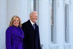 US President Joe Biden (R) and First Lady Dr. Jill Biden