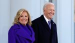 US President Joe Biden (R) and First Lady Dr. Jill Biden