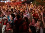 Fans watch England vs Norway World Cup quarter-final match in Manchester