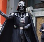 A Star Wars fan dressed up as Darth Vader