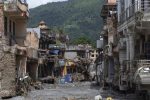 Aftermath of massive flash flood on the Nepal-Tibet border