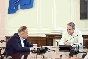 Συνάντηση του Πρωθυπουργού Κυριάκου Μητσοτάκη με τον Δήμαρχο Θεσσαλονίκης Στέλιο Αγγελούδη