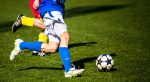shoots goal football players