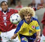 Colombian captain Carlos Valderrama
