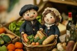 super market couple basket pixabay AI